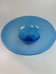 Hand Blown Art Glass Bowl Unsigned