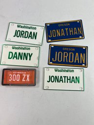 Collection Of Mini License Plates With Names Jordan Danny