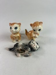 Trio Of Adorable Ceramic Kitties Mid Century
