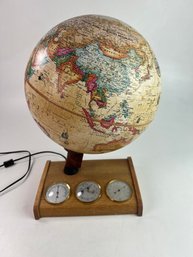 Vintage Light Up Globe Weather Station