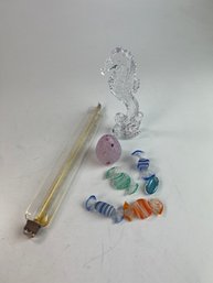 Mixed Glass Lot Oil Candle Seahorse Candy