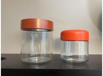 Lot Of Three Lidded Cannisters - Pyrex  Heller Design