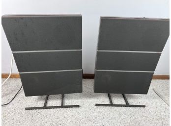 Pair Of Bang And Olufsen Speakers And Stands - 6513 - Working