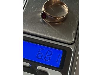 14k Gold Gentleman's Ruby Ring