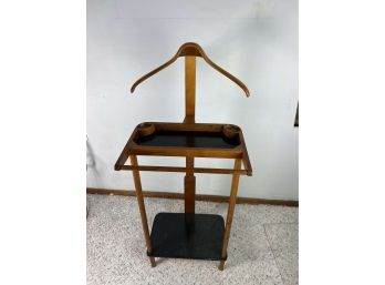 Vintage Gentlemen's Valet Stand / Tray In Walnut By Raymor A Dio - 68 Bc