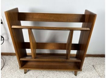 Mid Century Solid Wood Book Shelf / Rack With Slanted Shelf #2 - 57 Bc