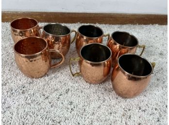 Lot Of 7 Copper Moscow Mule Mugs - ODI - 64 Bc