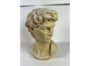 Large Carved Classical Bust - Resin Or Possibly Alabaster - Heavy - 47 Bc