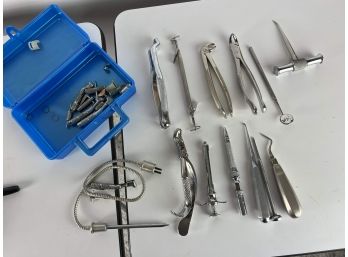Collection Of Vintage Dental Tools - Rugby, Aesculap, Cook Wattle