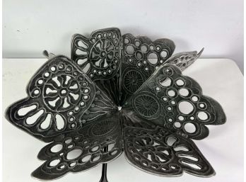 Large Cast Metal Butterfly Basket 21' - 8551 BC