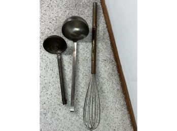 Three Large Vintage Commercial Kitchen Utensils - 83 Bc