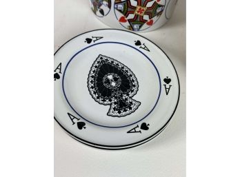 Collection Of Rosanna Plates And Bowls - Card Suit Themed - 48 Bc