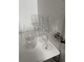 Lot Of 4 Orrefors Wine Glasses Plus 2 Bonus Glasses