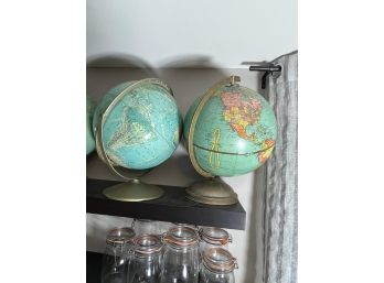 Pair Of Vintage Globes - Rand McNally   Cram's