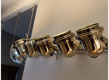5 X Brass Nautical Style Track Light Heads