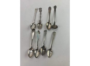 Lot Of 8 Silver Teaspoons (mostly 830s Norwegian)