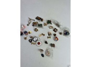Large Lot Vintage Pins - Scounts, Japan, Spokane, Pilots International, Rock N Roll, Def Leopard