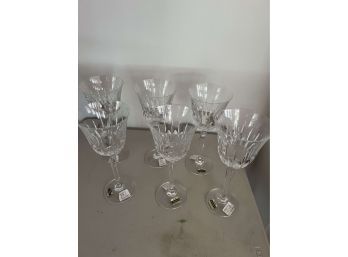 Lot Of 6 Mikasa Crystal Water Goblets / Wine Glasses - New - West Germany
