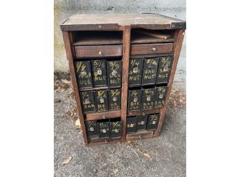 Rustic Vintage Home Made Screw Cabinet In Explosives Crate