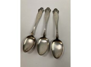 Lot Of 3 Brdrene Lohne 830 Silver Spoons - Norway