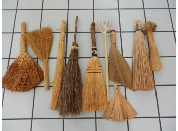 Large Lot Of Vintage Whisk Brooms