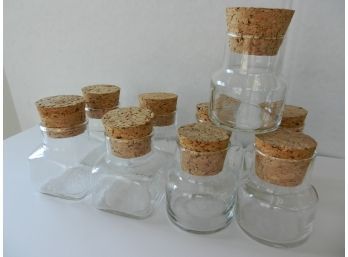 Set Of Glass Cannisters With Cork Lids