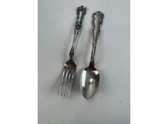 Sterling Silver Fork And Spoon - Buttercup Plus Other
