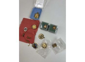 Vintage Pins - Department Of Justice Service Pins, Volunteer, Pilot International