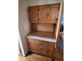 Vintage Baking Cupboard With Pull Out Enamel Work Space