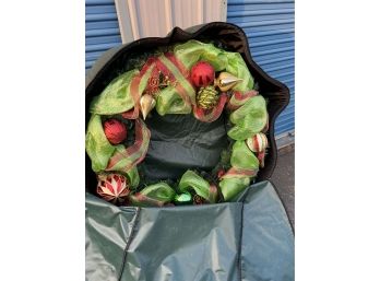 Very Large Holiday Wreath With Treekeeper Storage Bag