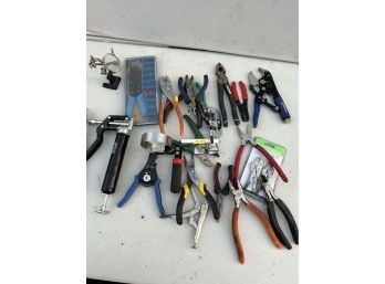 Large Lot Of Pliers, Cutters, Strippers And Misc Tools Klein Katapult