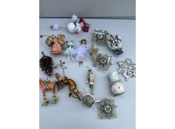Large Lot Of Christmas Ornaments - Moose, Frog, Department 56, Snowman