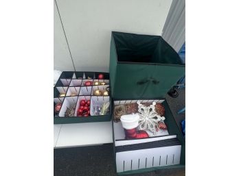 Ornament Keeper Box With Ornaments And Decor