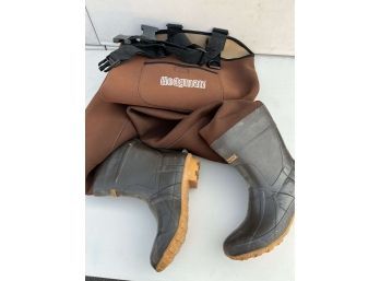 Pair Of Hodgman Neoprene Waders - Size 8 Shoe