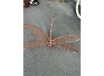 Large Metal Dragonfly Yard Art
