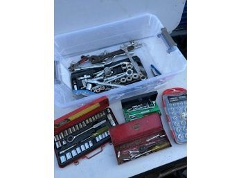 Large Lot Of Sockets And Ratchets And Wrenches