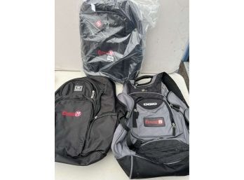 Lot Of 3 Ogio Backpacks (one New) Fitness 19 Branded