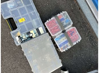 Lot Of Three Screw Organizing Cases With Misc Hardware
