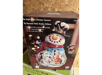 Night Before Christmas Snowman Cookie Jar By Heather Golminc