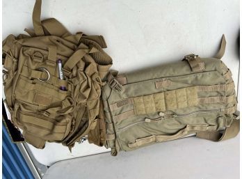 Pair Of 5.11 Tactical Bags - Messenger Bag Plus Backpack - Tan