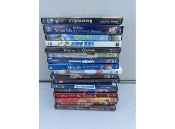 Large Lot Of Children's DVDs - Shrek, Ice Age, Nemo, Cars, Ratatouille, Incredibles, More