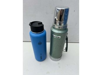 Stanley Metal Thermos Plus Takeya 40oz Water Bottle