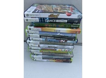 Large Lot Xbox 360 Games - Incredibles, Dance Central, Fuzion Frenzy, Call Of Duty, More