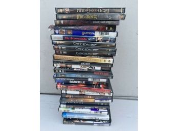 Large Lot Of DVDs - Lord Of The Rings, James Bond, Aviator, Mystic River, Rat Race