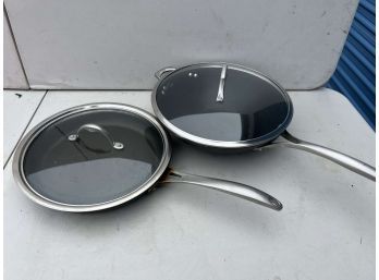 Pair Of Calphalon Everyday Pans With Lid / Skillet 12'   13'