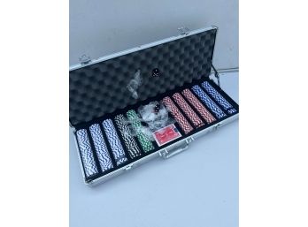 Poker Chip Set In Carrying Case