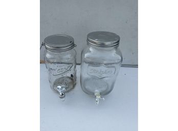Pair Of Iced Tea Dispensers - Mason, Yorkshire Glassware