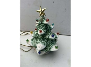 Vintage Ceramic Light Up Christmas Tree - Marble Lights