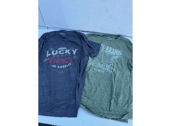 Pair Of Lucky Brand Tshirts - Size L