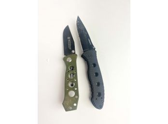 Pair Of Pocketknives - Smith And Wesson First Production Run Stewart Taylor And Coast